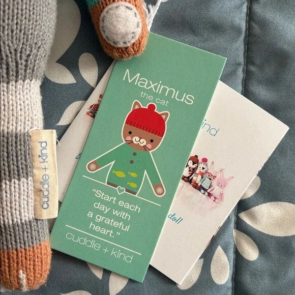 Cuddle + Kind Maximus the Cat Little 13” Hand Knit Doll - Picture 2 of 5